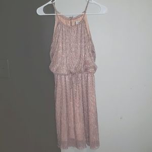 Light amber sparkly sleeveless dress